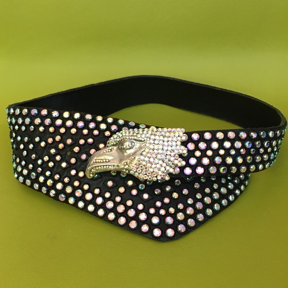 Leather rhinestone eagle 🦅 head belt - Picture 2 of 4
